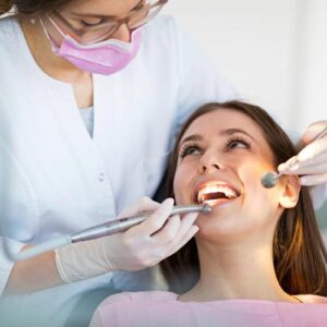 Happy dental patient