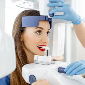 a patient receives a dental xray